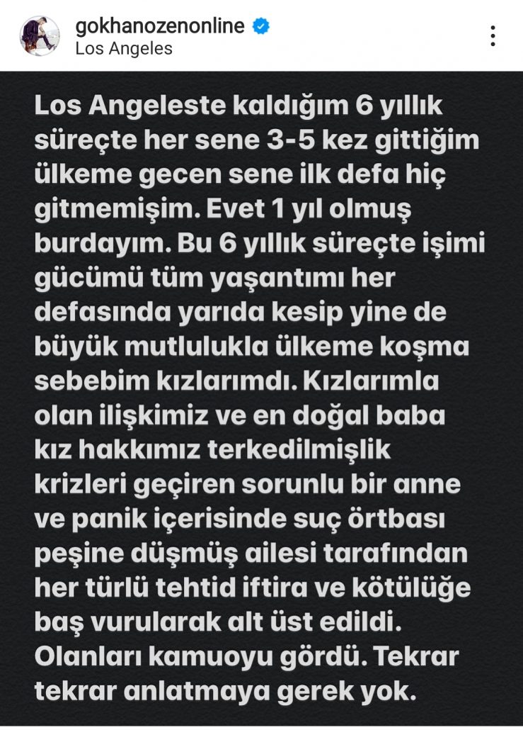 Gökhan Özen’den ben iyiyim mesajı