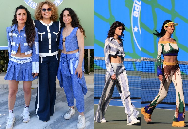 Tenis kortunda defile
