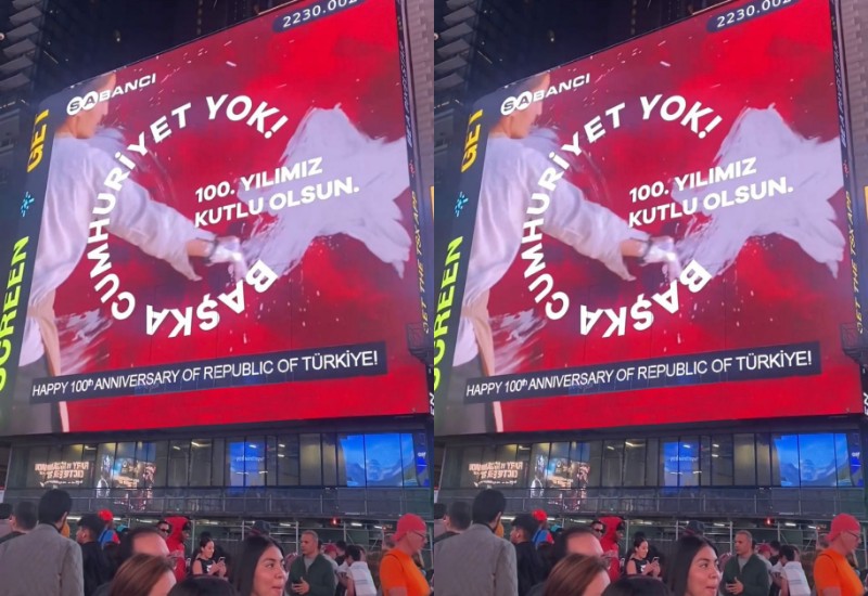 Times Meydanı'nda cumhuriyet heyecanı yaşandı